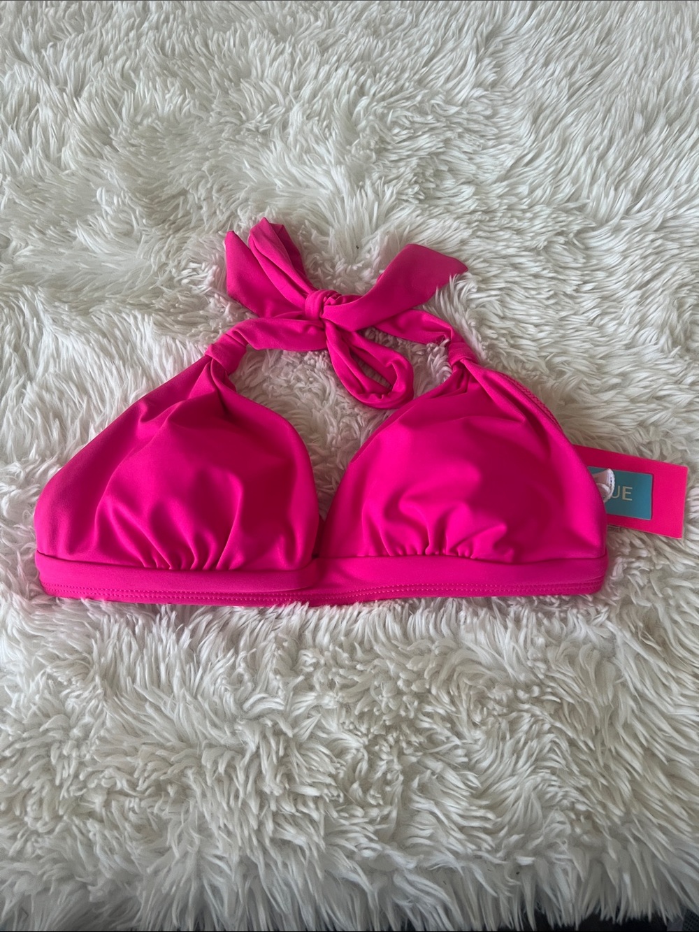 Yonique Pink NWT Padded Tie Bikini Top, Size XS 🦋